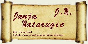 Janja Matarugić vizit kartica